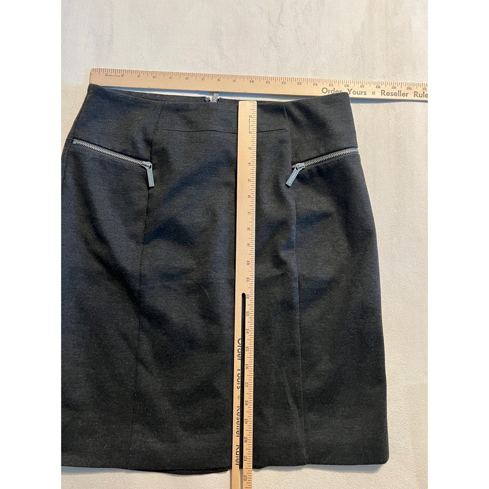 Michael Michael Kors Womens Gray Zipper Detail Pencil Skirt Size 12 Charcoal - Picture 3 of 15